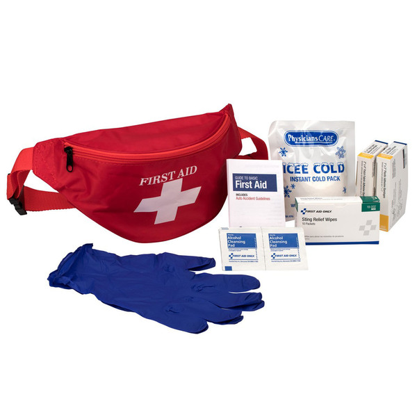 First Aid Only First Aid Kit Fanny Pack, Fabric Case, 49 Pieces 30500